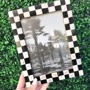 Black & White checkered Picture Frame